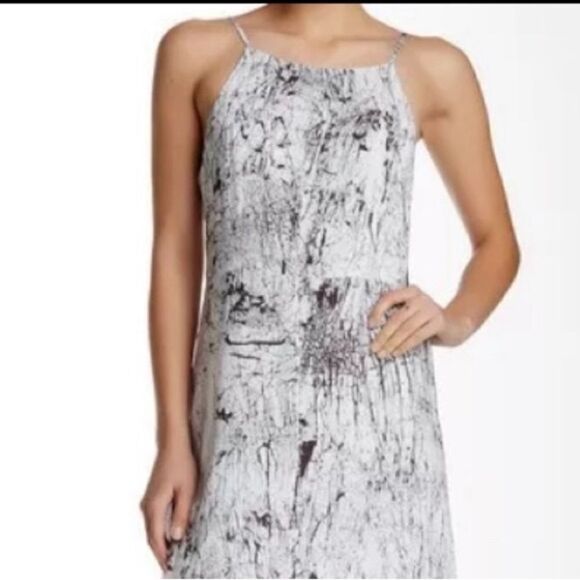 Betro Simone Rayon Lightweight Maxi Dress White Black Size XS - Picture 1 of 10